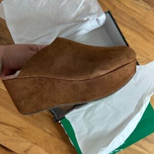 Chocolat Blu Brown Wedge Sandals